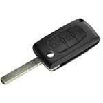 Корпус выкидного ключа зажигания Peugeot с лезвием 3 кнопки (фары)