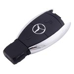 Корпус смарт ключа зажигания Mercedes Benz 2 кнопки (хромированная рыбка)