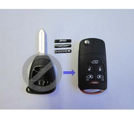 Корпус выкидного ключа зажигания Chrysler с лезвием 6 кнопок