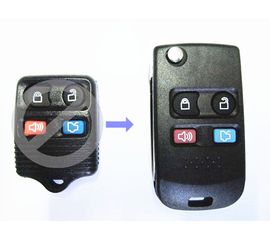 Корпус выкидного ключа зажигания Ford с лезвием 4 кнопки