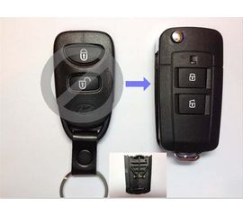 Корпус выкидного ключа зажигания Hyundai с лезвием 2 кнопки