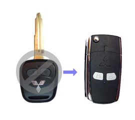 Корпус выкидного ключа зажигания Mitsubishi Lancer с лезвием 2 кнопки