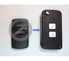 Корпус выкидного ключа зажигания Mitsubishi с лезвием 2 кнопки