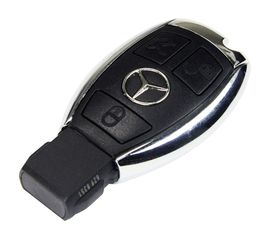 Корпус смарт ключа зажигания Mercedes Benz 4 кнопки (хромированная рыбка)