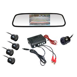 Зеркало заднего вида с 5" монитором, камерой парковки и видео парктрониками