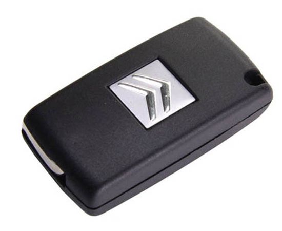 Корпус выкидного ключа зажигания Citroen с лезвием 3 кнопки ( багажник)
