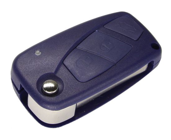 Корпус выкидного ключа зажигания Fiat с лезвием 3 кнопки (Синий)