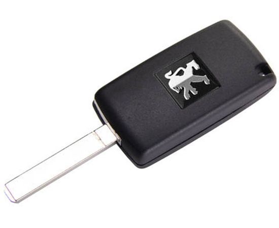 Корпус выкидного ключа зажигания Peugeot с лезвием 3 кнопки (фары)