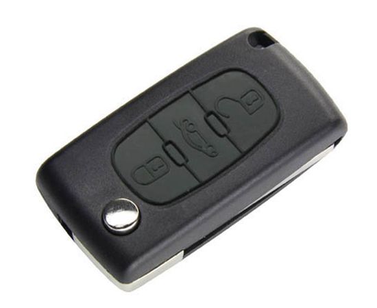 Корпус выкидного ключа зажигания Peugeot с лезвием 3 кнопки (багажник)