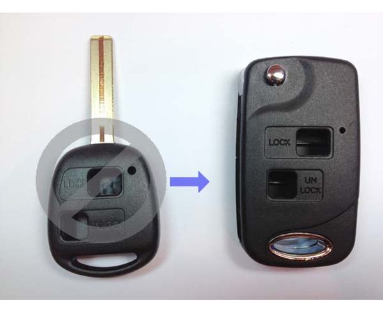 Корпус выкидного ключа зажигания Lexus с лезвием 2 кнопки