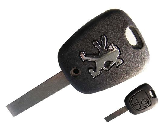 Корпус ключа зажигания Peugeot с плоским лезвием 2 кнопки